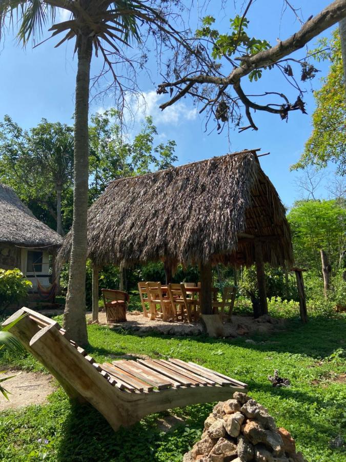 Encantadora Villa Maya Tradicional En Rancho Agroecologico Tzucaceb Esterno foto