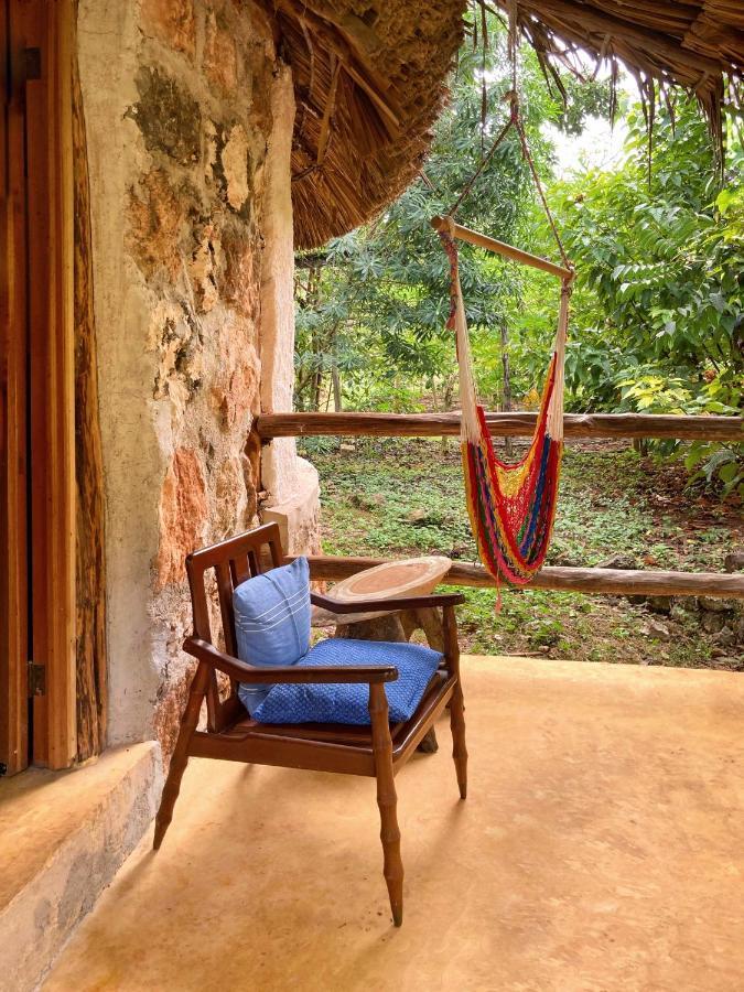 Encantadora Villa Maya Tradicional En Rancho Agroecologico Tzucaceb Esterno foto