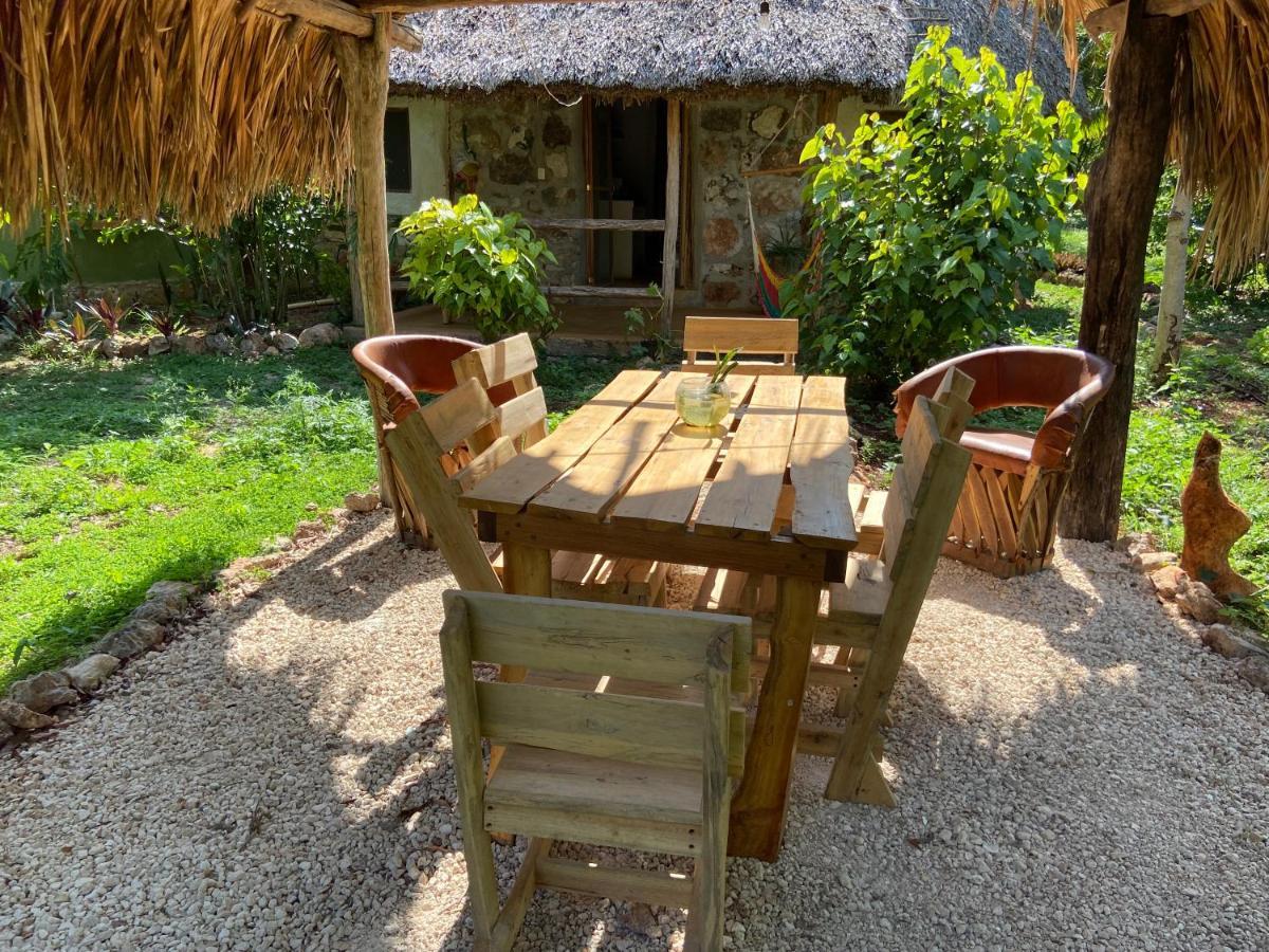 Encantadora Villa Maya Tradicional En Rancho Agroecologico Tzucaceb Esterno foto