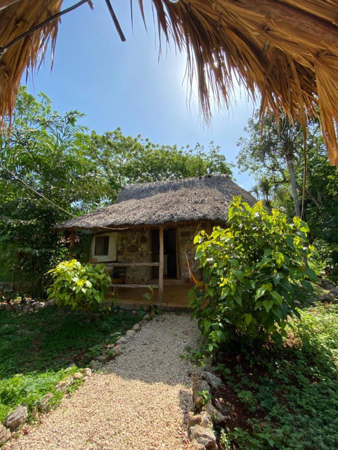 Encantadora Villa Maya Tradicional En Rancho Agroecologico Tzucaceb Esterno foto