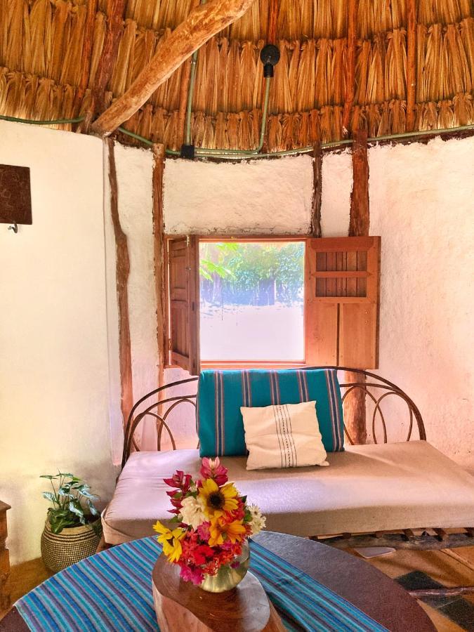 Encantadora Villa Maya Tradicional En Rancho Agroecologico Tzucaceb Esterno foto