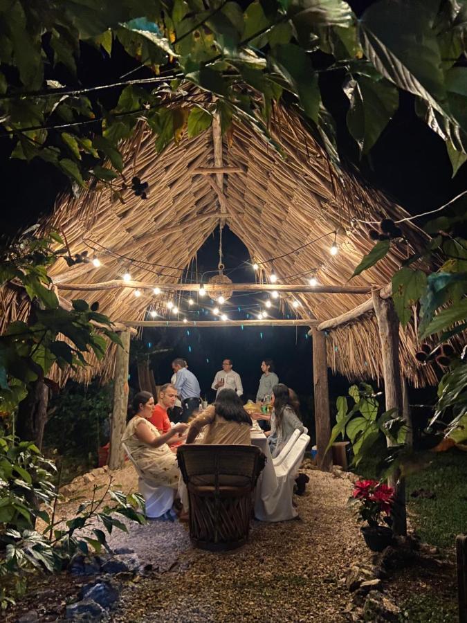 Encantadora Villa Maya Tradicional En Rancho Agroecologico Tzucaceb Esterno foto
