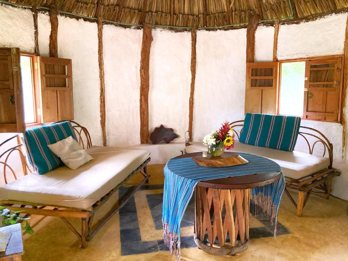 Encantadora Villa Maya Tradicional En Rancho Agroecologico Tzucaceb Esterno foto